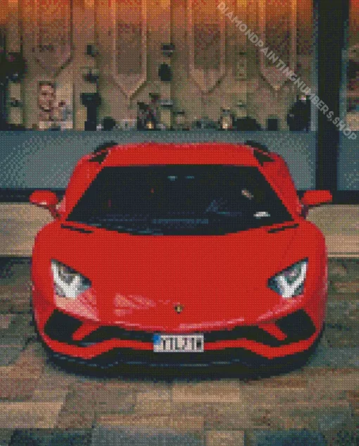 Red Lamborghini Diamond Painting