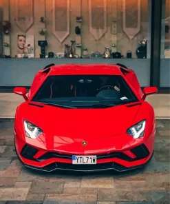 Red Lamborghini Diamond Painting