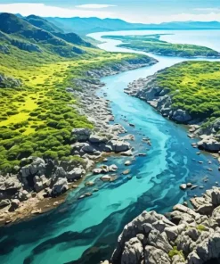 River Water Landscape Diamond Painting