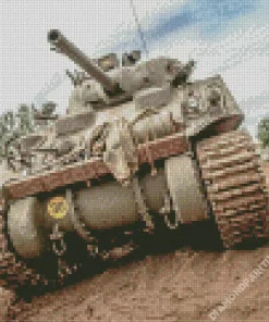Sherman Tank Diamond Painting