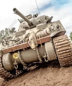 Sherman Tank Diamond Painting