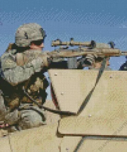 Sniper Soldier Diamond Painting