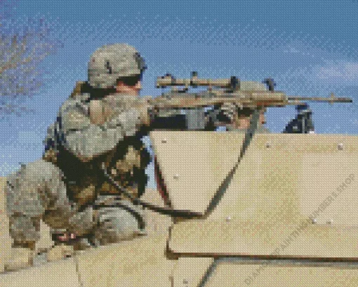Sniper Soldier Diamond Painting
