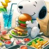 Snoopy Eating Diamond Painting