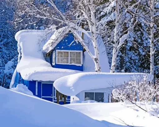 Snow House Diamond Painting