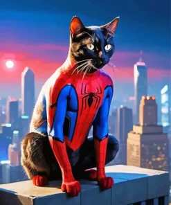 Spider Cat Art Diamond Painting