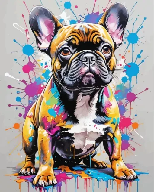 Splash French Bulldog Art Diamond Painting