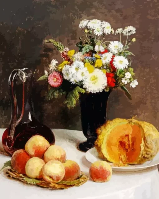 Still Life With A Carafe By Henri Fantin Latour Diamond Painting