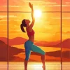 Stretching Girl Diamond Painting