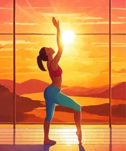 Stretching Girl Diamond Painting