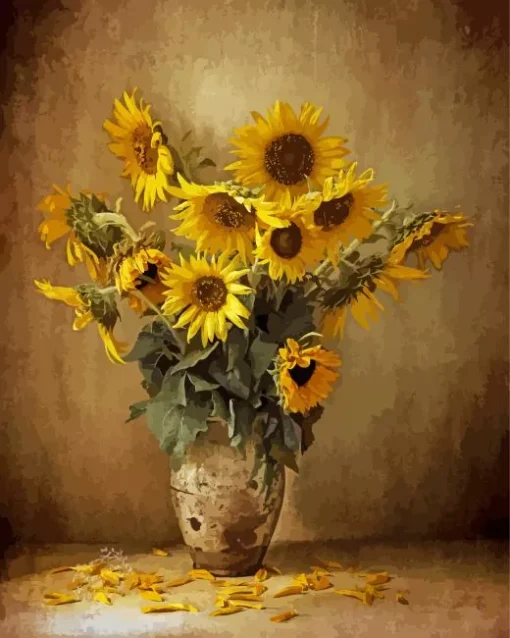 Sunflowers In A Vase Diamond Painting