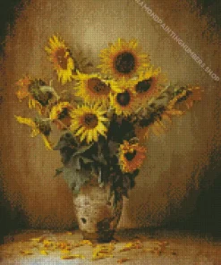 Sunflowers In A Vase Diamond Painting