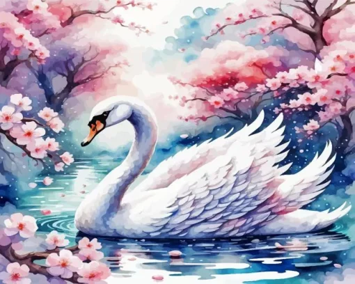 Swan Art Diamond Painting