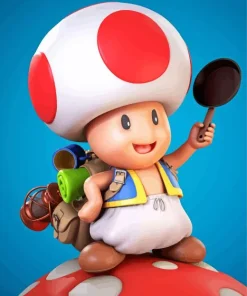Toad Mario Diamond Painting