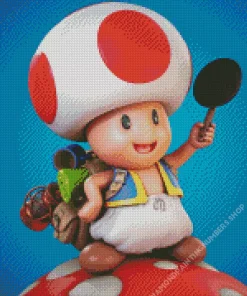Toad Mario Diamond Painting