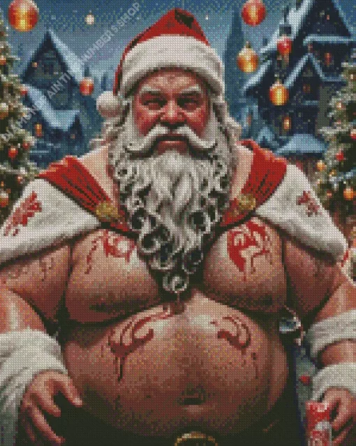 Viking Fat Santa Diamond Painting