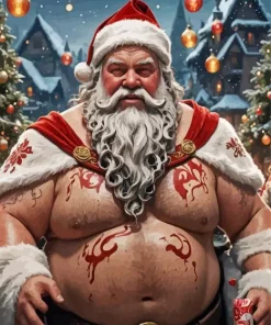 Viking Fat Santa Diamond Painting