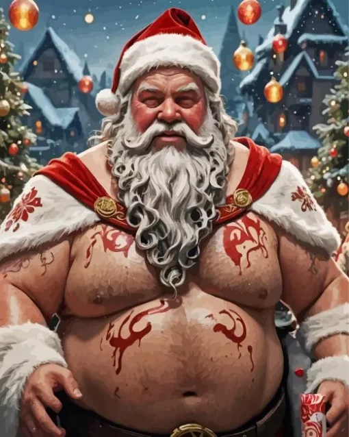 Viking Fat Santa Diamond Painting