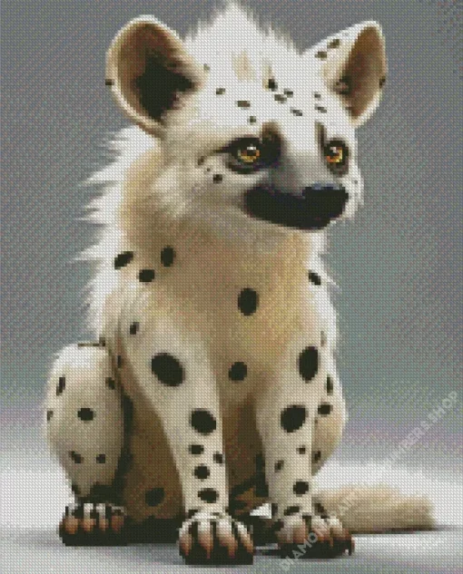 White Hyena Diamond Painting