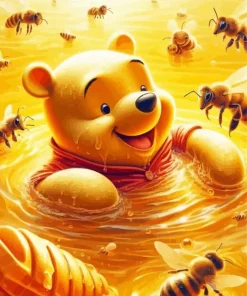 Winnie The Pooh And Bees Diamond Painting