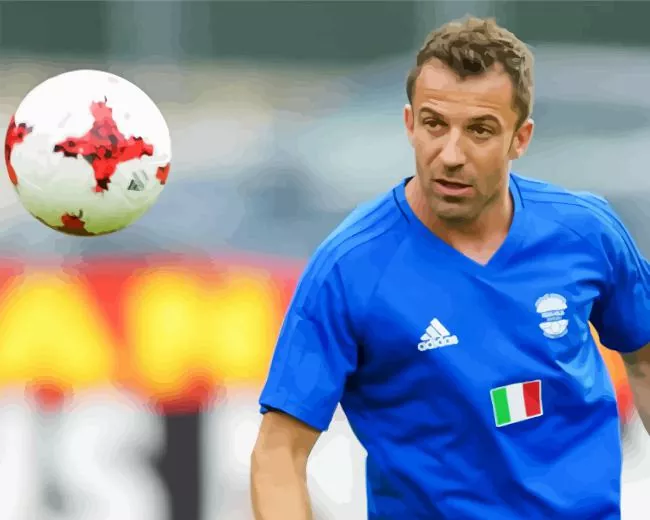 Alessandro Del Piero Diamond By Numbers Alessandro Del Piero Diamond Painting