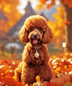 Brown Poodle Diamond Painting