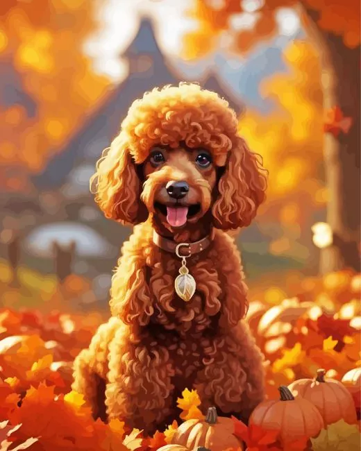 Brown Poodle Diamond Paintings