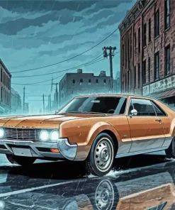 Classic Brown Car Diamond Painting