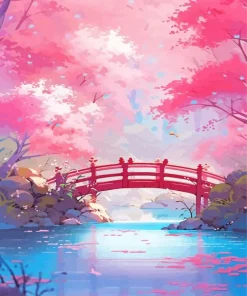 Pink Bridge Diamond Painting