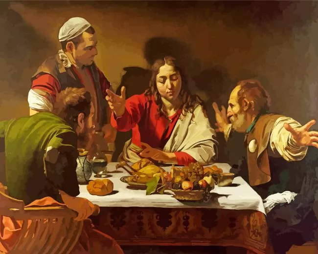 Supper at Emmaus by caravaggio Diamond Paints Supper at Emmaus by Caravaggio Diamond Painting