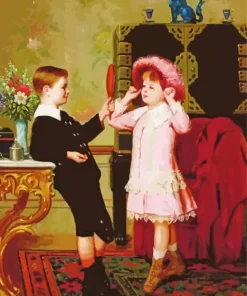 Victorian Brother and Sister Diamond Painting
