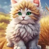 Aesthetic Fluffy Baby Cat Diamond Painting