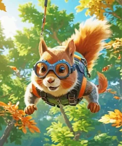 Flying Squirrel Art Diamond Painting
