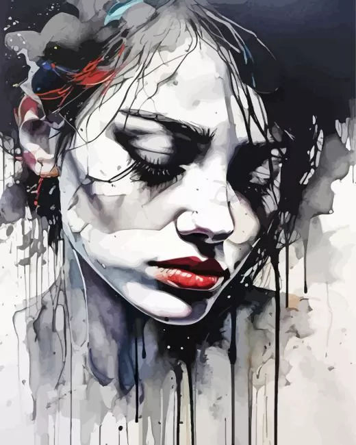 broken girl crying art Diamond By Numbers Broken Girl Crying Art Diamond Painting