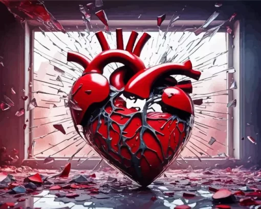Broken Heart Diamond Painting