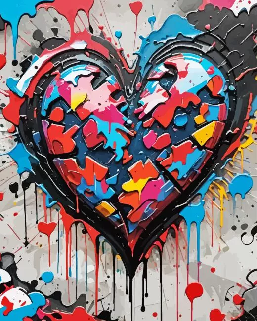 broken heart art Diamond Paintings Broken Heart Art Diamond Painting