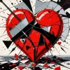 Broken Heart with Arrow Diamond Painting