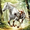Brown And White Horse Diamond Painting