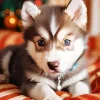 Brown Baby Husky Diamond Painting