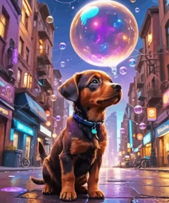 Brown Puppy Diamond Painting