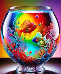 Cool Fish Bowl Art Diamond Painting