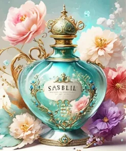 Cool Flowers Perfume Bottle Diamond Painting
