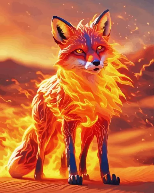 firefox animal art Diamond Paintings