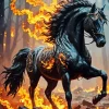Flames Horse Art Diamond Painting