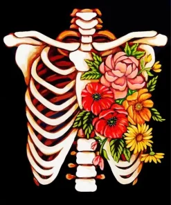 Floral Ribcage Diamond Painting