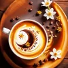 Flower And Coffee Diamond Painting