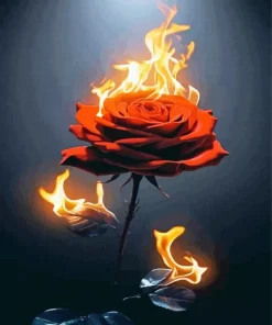 Flower Burning Art Diamond Painting