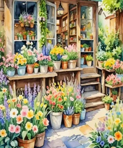 Flower Shop Art Diamond Painting