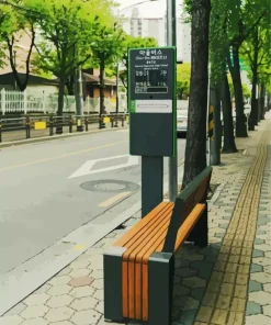 Korean Bus Stop Diamond Painting