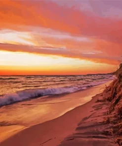 Lake Michigan Sunset Diamond Painting